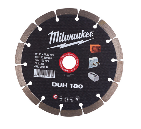 Milwaukee Diamanttrennscheibe DUH 180 mm für harte Materialien Milwaukee Diamanttrennscheibe DUH 180 mm für harte Materialien