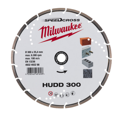 Milwaukee Speedcross Diamanttrennscheibe HUDD für harte Materialien 300 mm Milwaukee Speedcross Diamanttrennscheibe HUDD für harte Materialien 300 mm