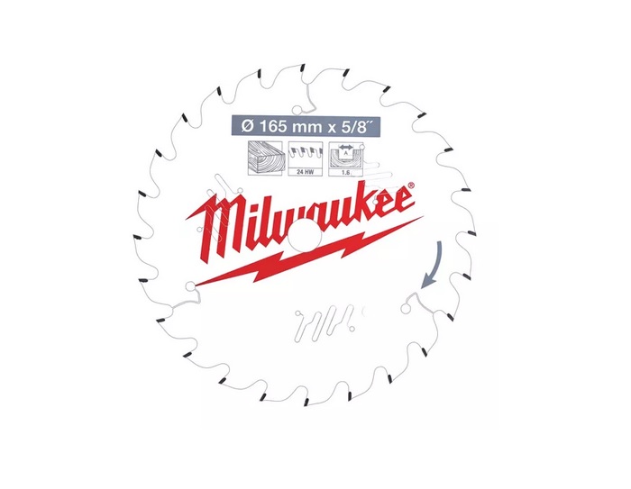 Milwaukee Kreissägeblatt Holz 165 x 5/8 x 1,6 x 24 WZ Milwaukee Kreissägeblatt Holz 165 x 5/8 x 1,6 x 24 WZ