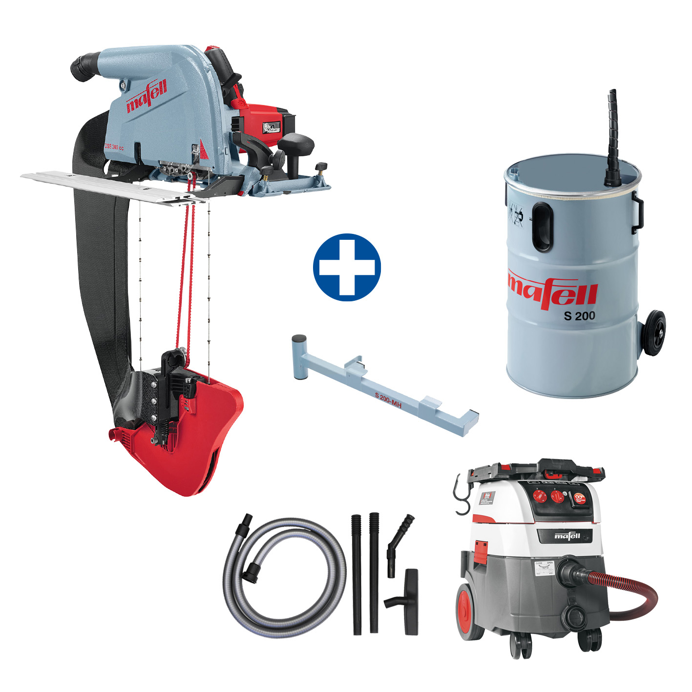 Mafell Dämmstoff-Seilsäge DSS 300 cc + Volumensauger + Zubehör