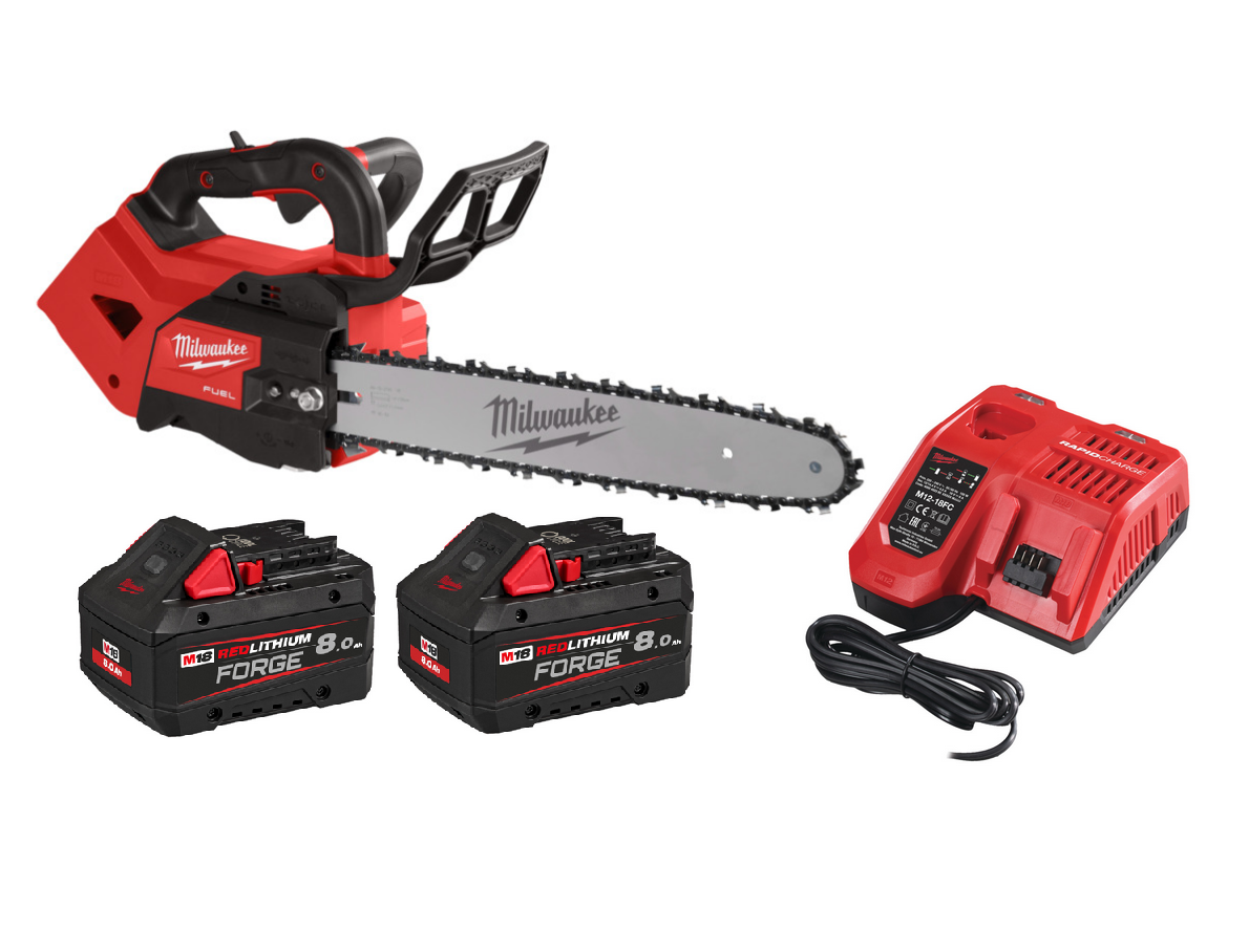 Milwaukee M18 FTHCHS35-802 AKKU-TOP-HANDLE-KETTENSÄGE mit M18 FORGE AKKUS 8.0 Ah Milwaukee M18 FTHCHS35-802 AKKU-TOP-HANDLE-KETTENSÄGE mit M18 FORGE AKKUS 8.0 Ah