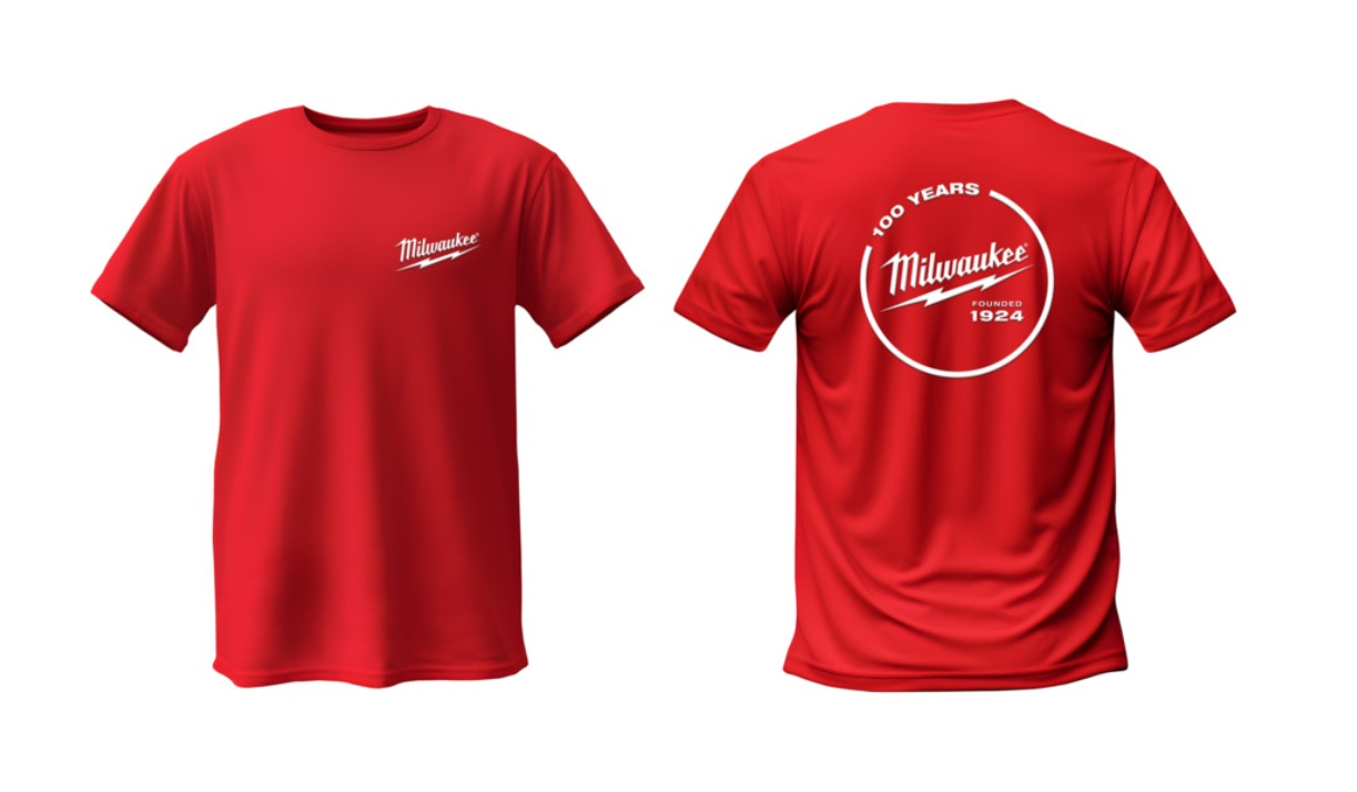 Milwaukee T-Shirt 100 Jahre Gr. L rot Milwaukee T-Shirt 100 Jahre Gr. L rot