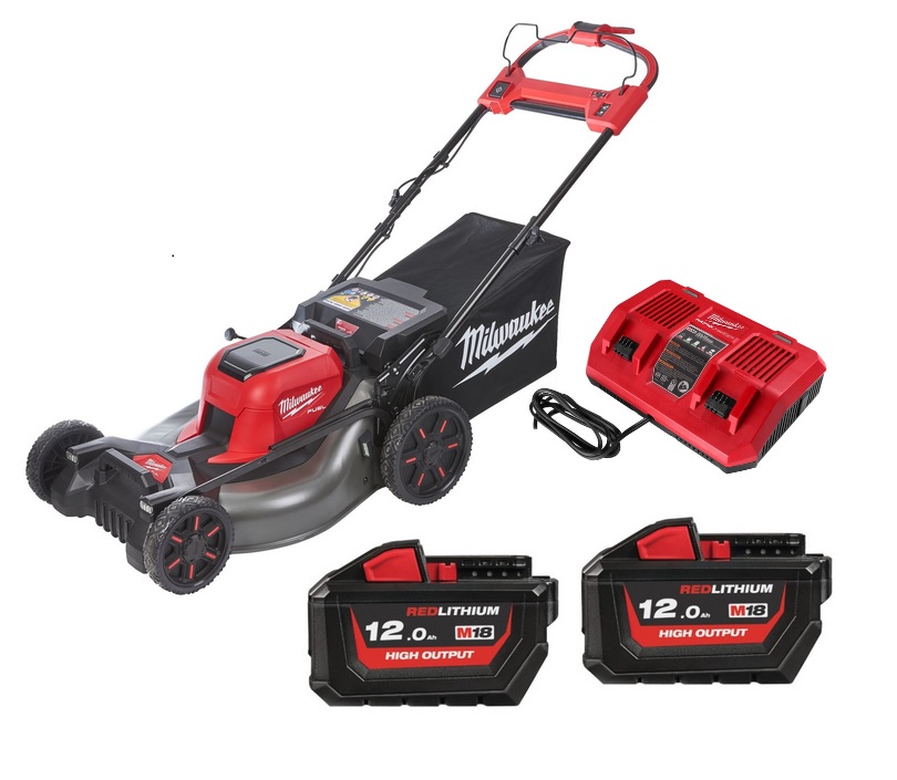 Milwaukee Akku-Rasenmäher M18F2LM53-122 (mit 2 Akkus & Doppelladegerät) Milwaukee Akku-Rasenmäher M18F2LM53-122 (mit 2 Akkus & Doppelladegerät)
