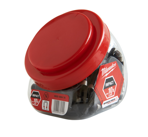 Milwaukee SHOCKWAVE Magnetbithalter 1/4" 60 mm Hex Großpack