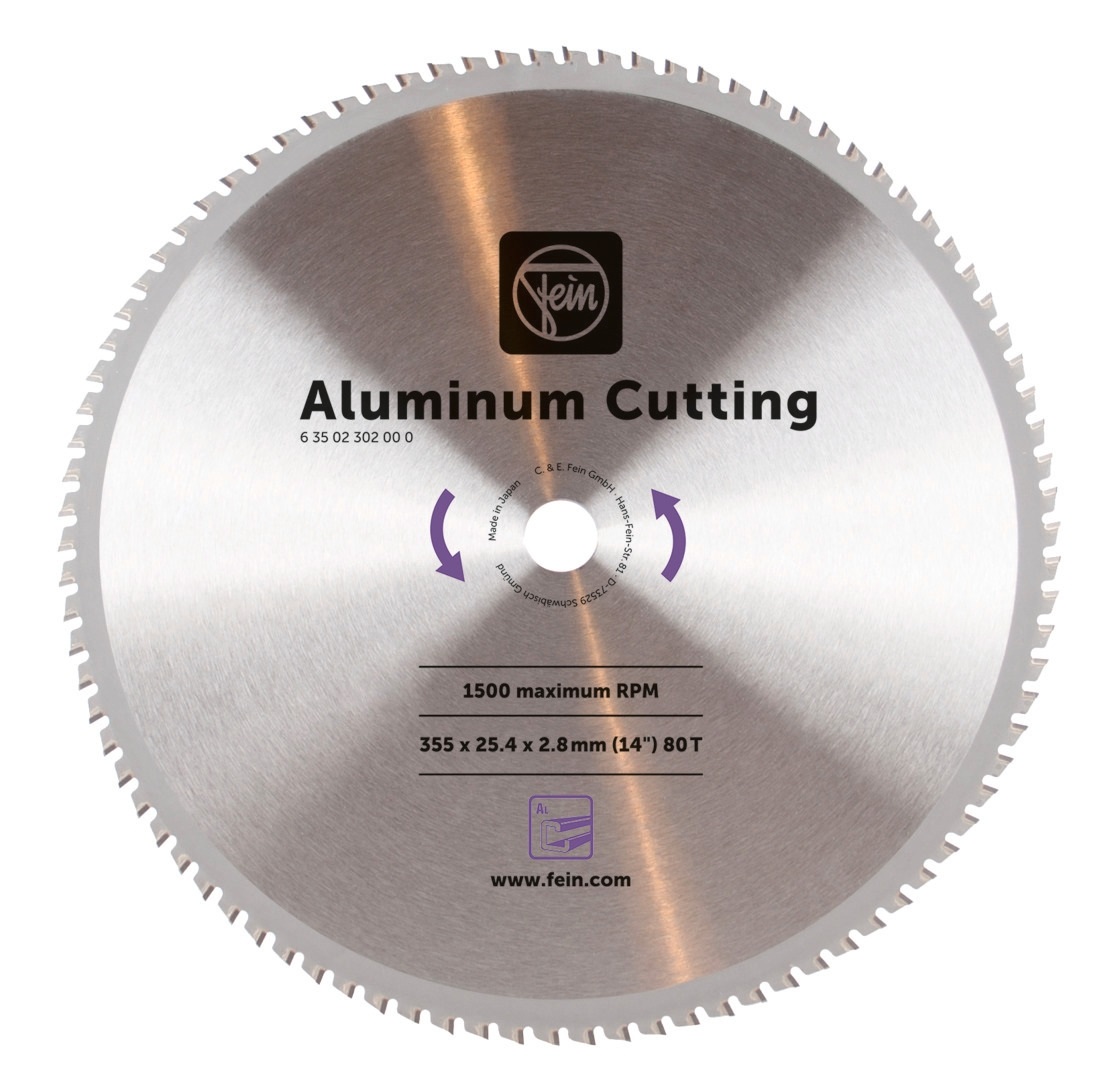 Fein Sägeblatt für Aluminium 355 x 25,4 x 2,8 mm 80 Zähne Fein Sägeblatt für Aluminium 355 x 25,4 x 2,8 mm 80 Zähne