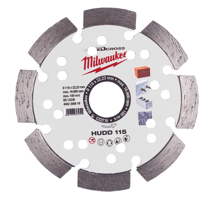 Milwaukee Speedcross Diamanttrennscheibe HUDD für harte Materialien 115 mm