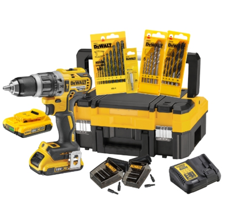 Dewalt Schlagbohrschr.-Set DCK796D2T-QW 18V 2,0(BL) mit Zubehör