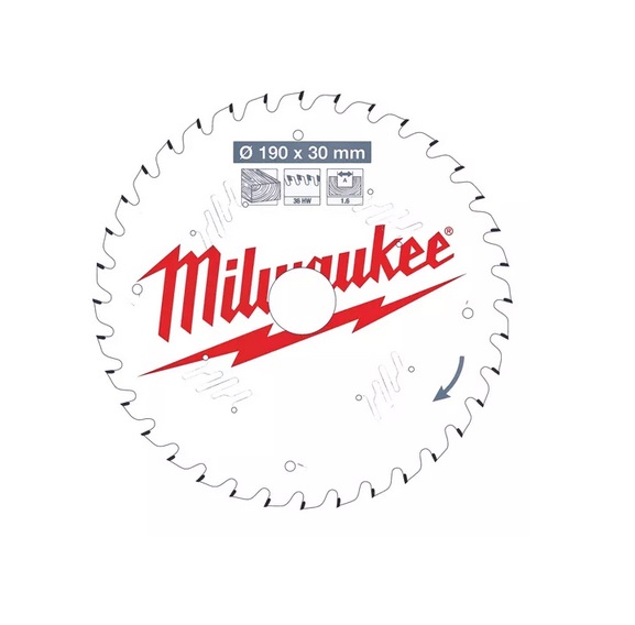 Milwaukee Kreissägeblatt 190 x 30 x 1,6 x 36 WZ Milwaukee Kreissägeblatt 190 x 30 x 1,6 x 36 WZ