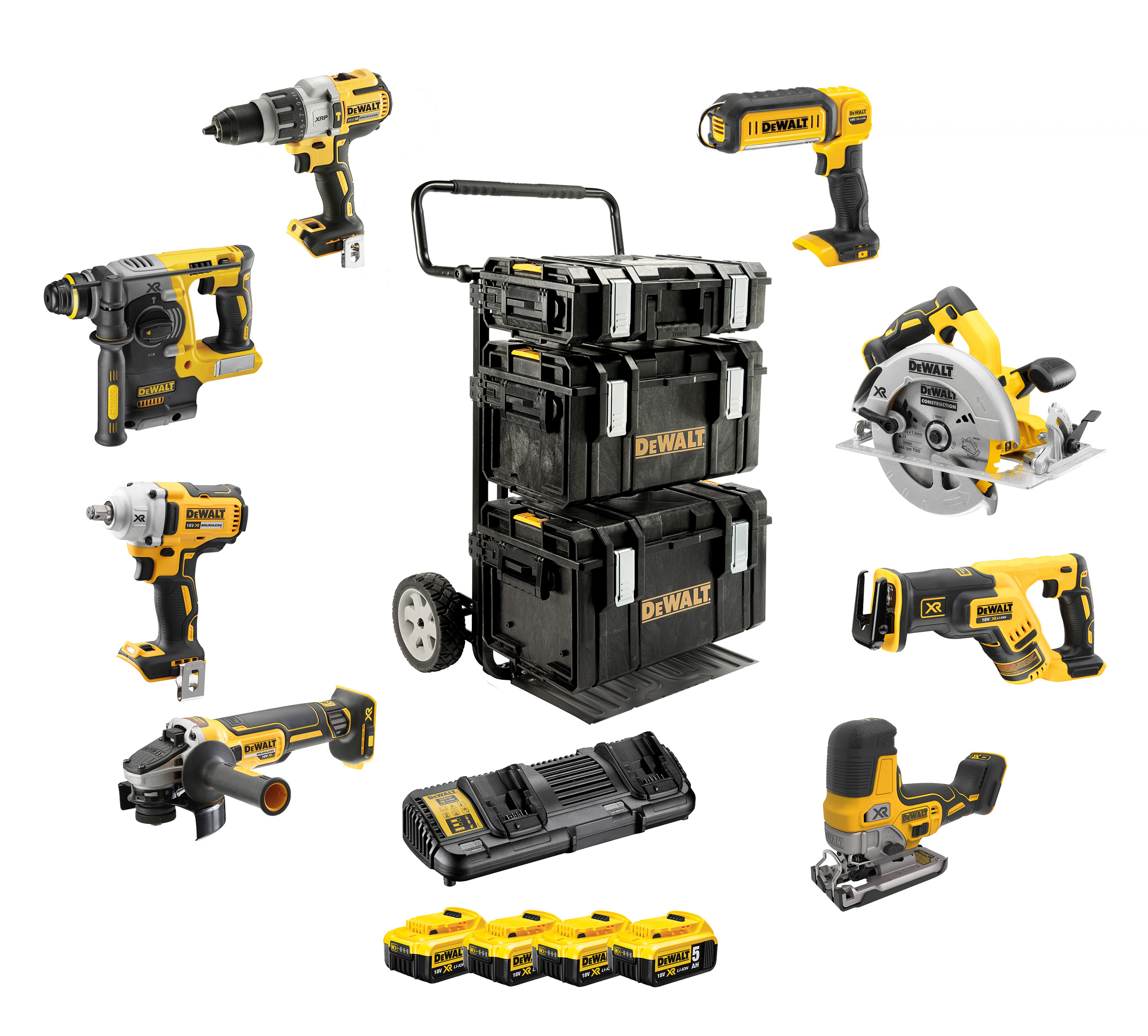 Dewalt DCK856P4 18,0 Volt / 5 Ah Akku-Kombopack Dewalt DCK856P4 18,0 Volt / 5 Ah Akku-Kombopack