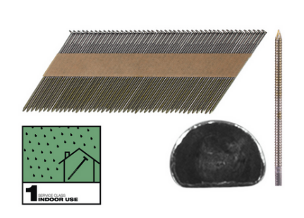 Milwaukee D-Kopf-Nägel für M18FFN 7,4 x 2,8 mm, Ringschaft blank, 34°