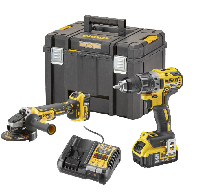 Dewalt 18V Kombopack DCK2020P2T-QW  (Bohrschrauber DCD791 + Winkelschleifer DCG405) Dewalt 18V Kombopack DCK2020P2T-QW  (Bohrschrauber DCD791 + Winkelschleifer DCG405)