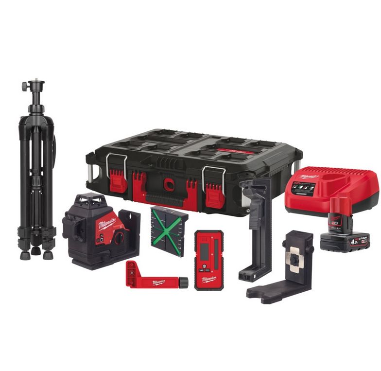 4s56s405s64s05s640 Milwaukee M12 3PLKIT-401P Kreuzlinienlaser 3 x 360