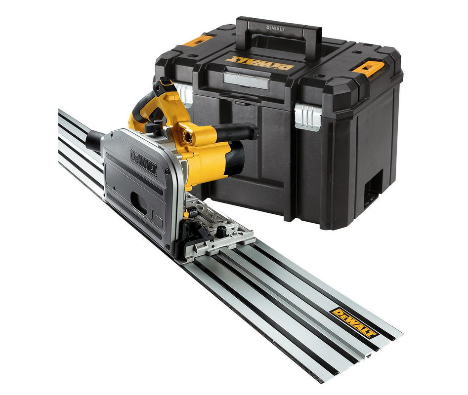 DeWalt Tauchkreissäge im Set inklusive 1.500mm Führungsschien