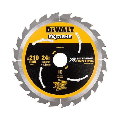 DeWalt XR Extreme Runtime Kreissägeblatt Akku 210/30mm 24WZ/FZ DT99565