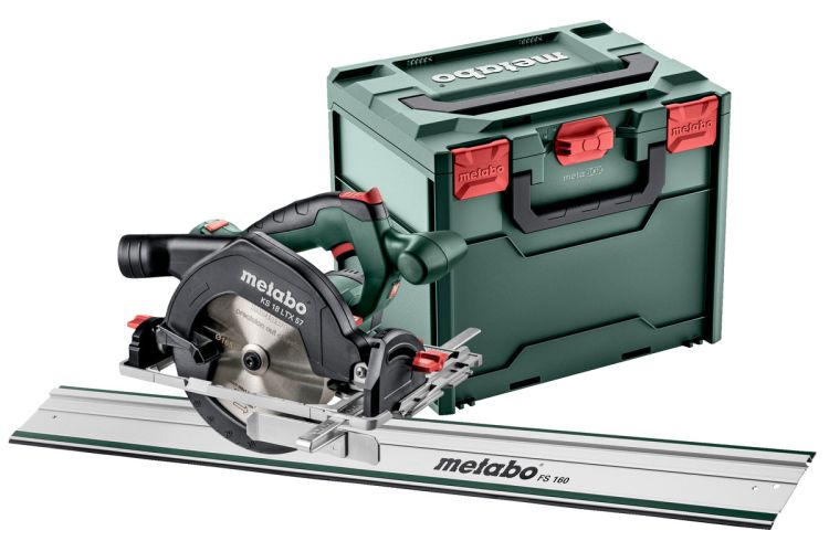 Metabo Akku-Handkreissäge KS 18 LTX 57 FS Set (691065000); mit Führungsschiene FS 160; MetaLoc