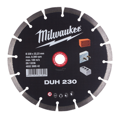 Milwaukee Diamanttrennscheibe DUH 230 mm für harte Materialien Milwaukee Diamanttrennscheibe DUH 230 mm für harte Materialien