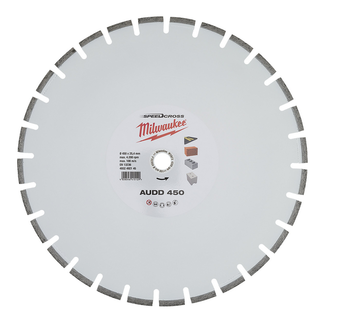 Milwaukee Speedcross Diamanttrennscheibe AUDD für abrasive Materialien 450 mm