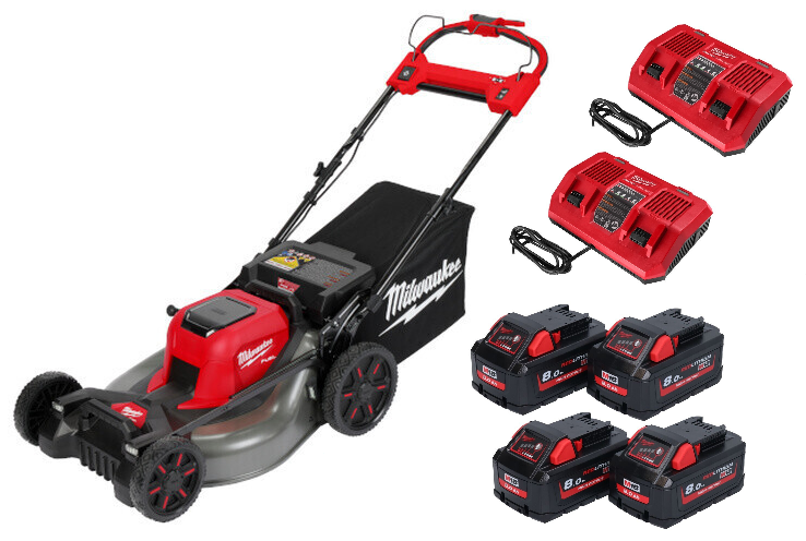 Milwaukee Rasenmäher M18F2LM53-124 (4x 12Ah Akku & 2x Doppelladegerät) Milwaukee Rasenmäher M18F2LM53-124 (4x 12Ah Akku & 2x Doppelladegerät)