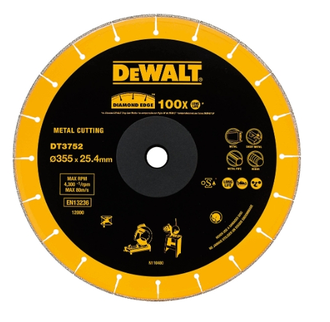 Dewalt Diamanttrennscheibe Metall 355x25,4mm DT3752-QZ