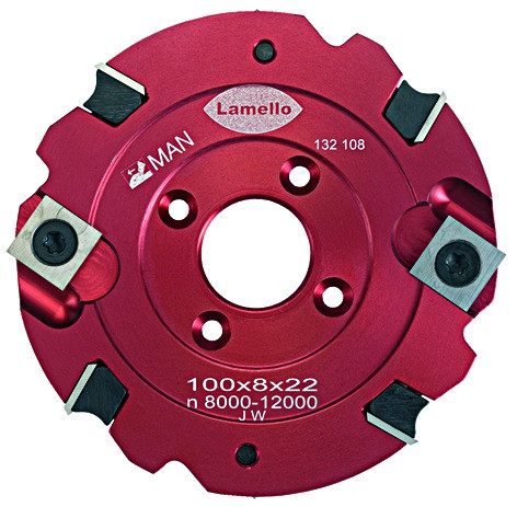 Lamello Nutfräser HW Ø 100 × 8 × 22 mm Z4+V4, WS, NL 132108