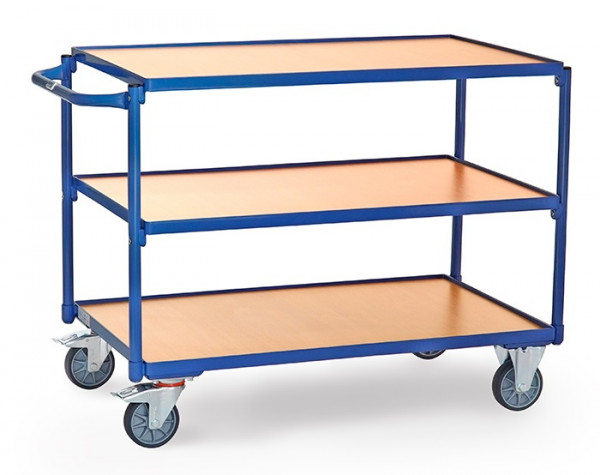 Fetra leichter Tischwagen mit 3 Böden und einer Ladefläche von 1.000 x 600 mm 2952