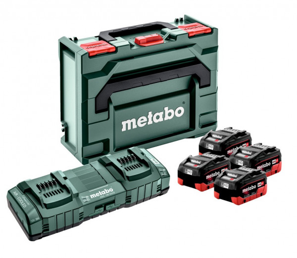 Metabo BASIS SET 4 X LIHD 8.0 AH + ASC 145 DUO + METABOX 145