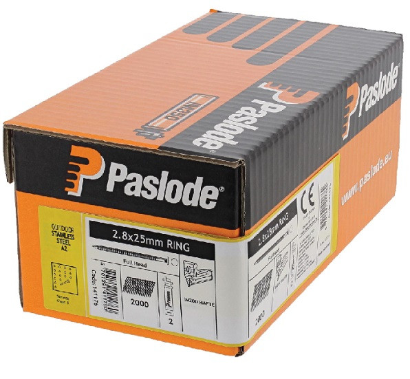 Paslode Impulse Pack 2000/2 2,8x25 gerillt/A2 für IM200/32 Hafte 141176